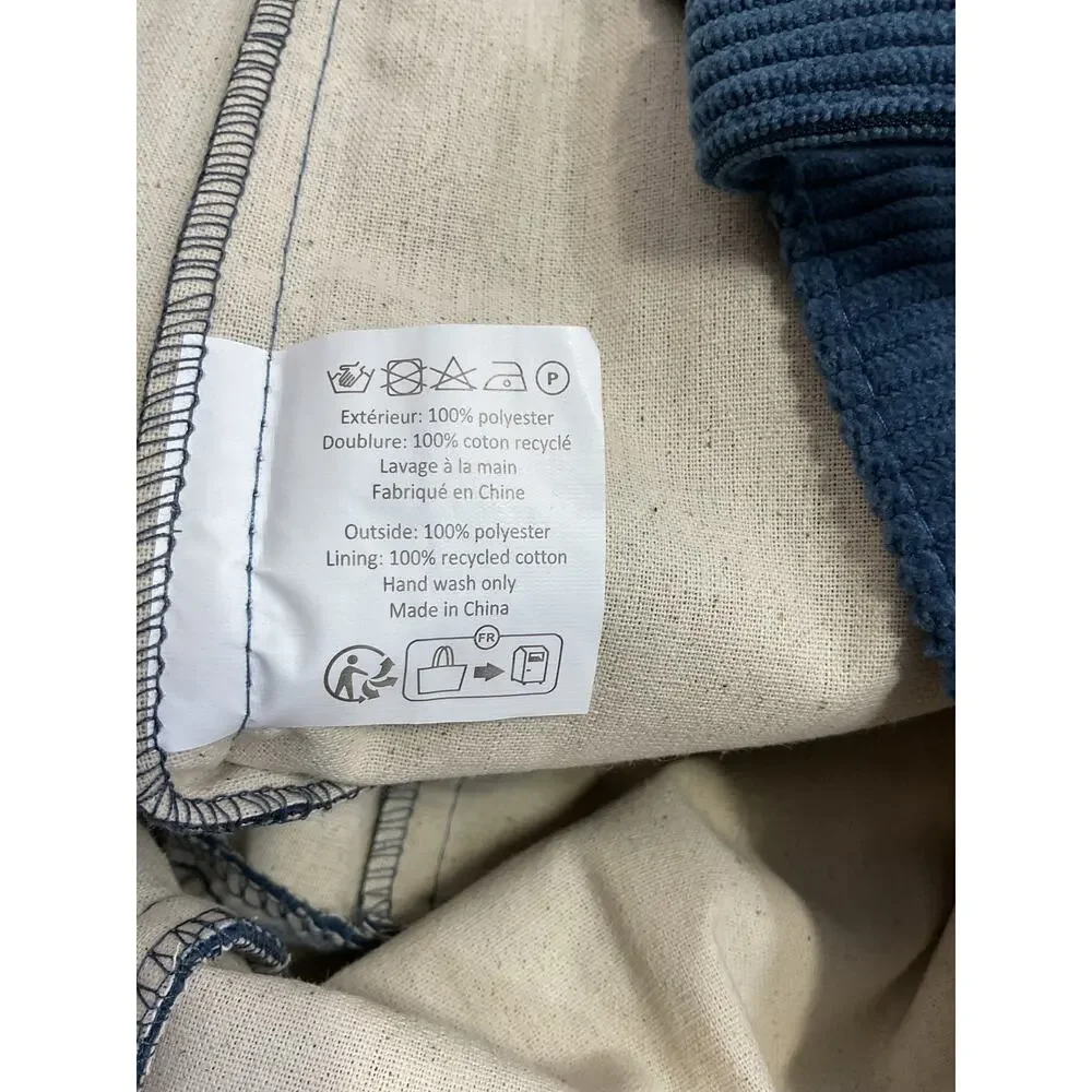 Sezane Corduroy Blue Tote Bag - Picture 5 of 5
